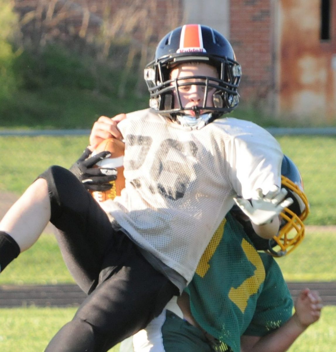 Connor getting tackled